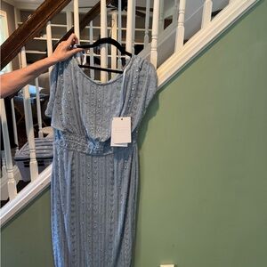 Mac Duggal One Shoulder Light Blue Dress